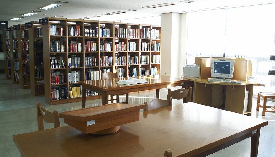 Interior of library.