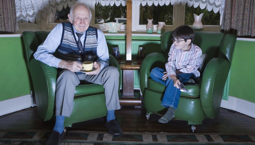 Family members of all ages enjoyed watching television together.