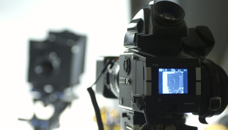 Large camera in studio.