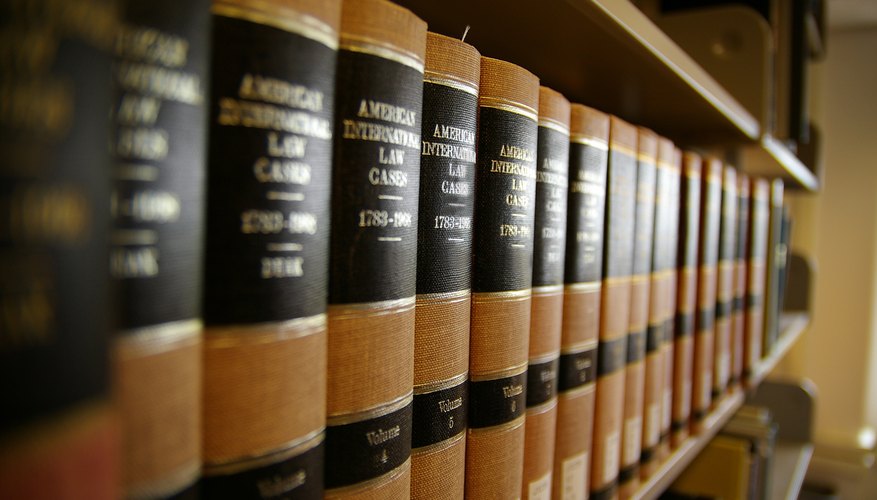Shelf of law books