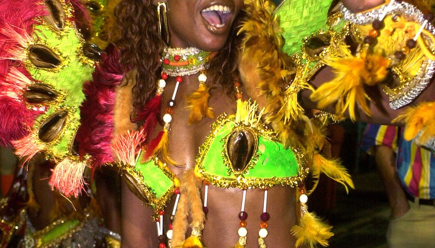 Samba dancer in costume