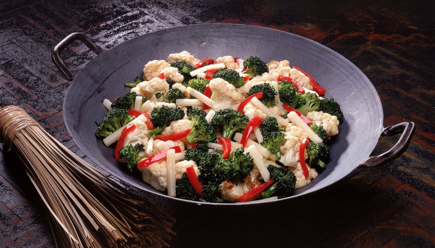 Vegetables in wok