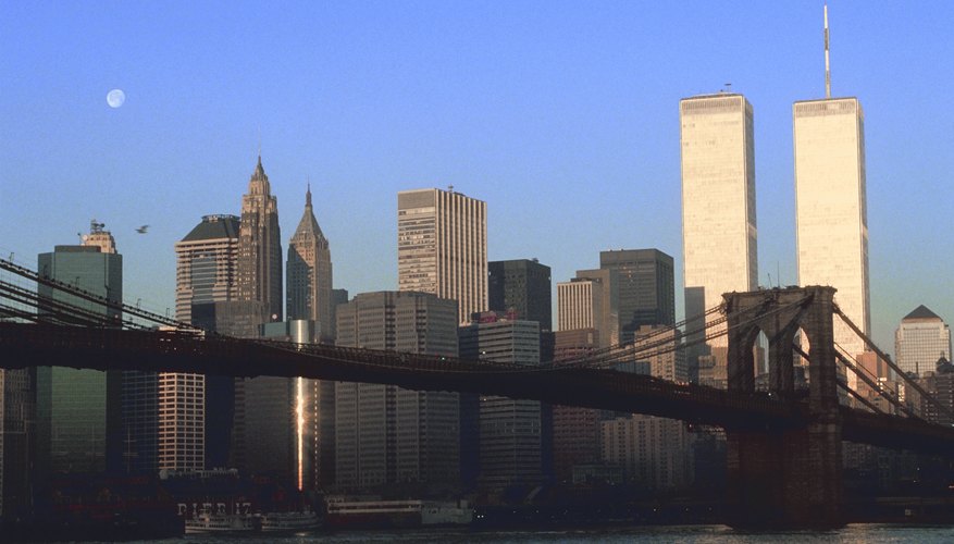 Skyline of New York with Twin Towers