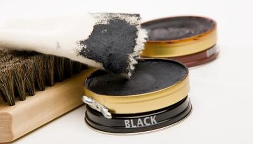 Fresh shoe polish can get transferred off shoes onto other surfaces.