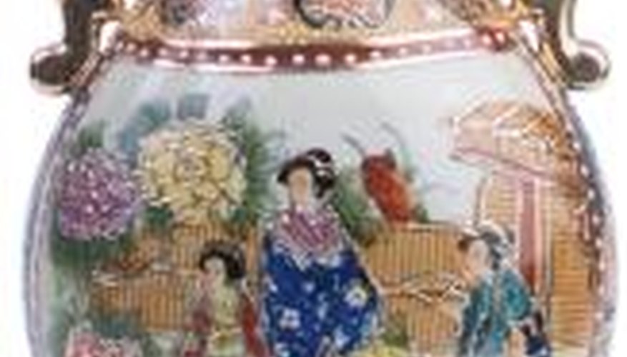 Chinese cloisonné often adorns vases.