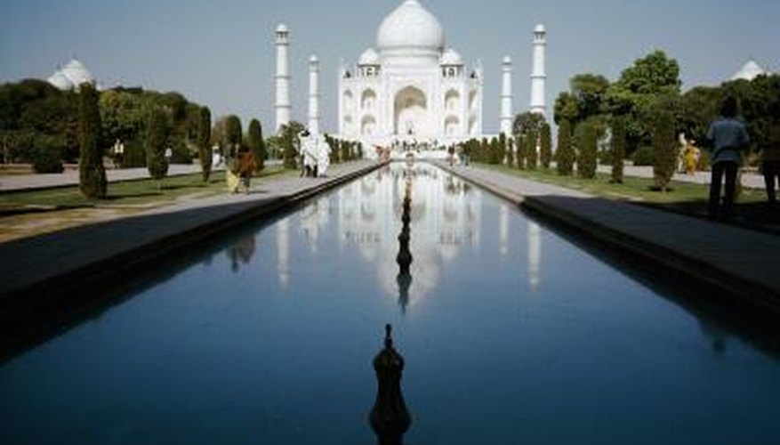 Alabaster is too soft to have been used to build the Taj Mahal, which is made of marble.