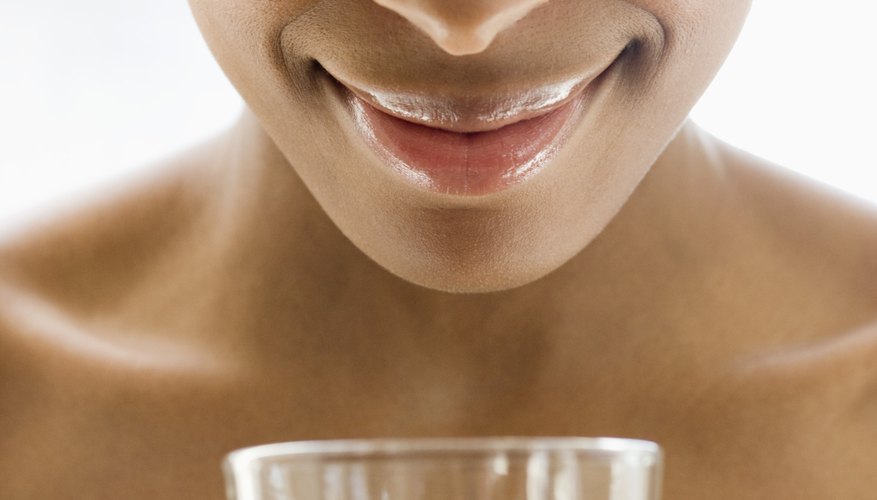 Hydrating skin begins with drinking plenty of water.