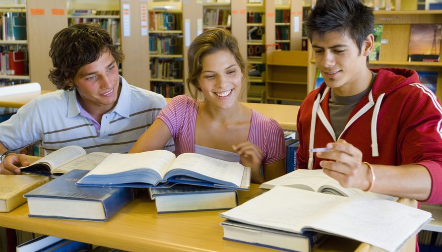 Students studying
