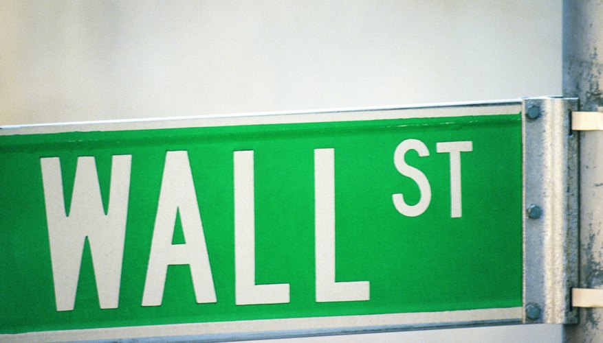 Stock market action centers on New York's Wall Street.