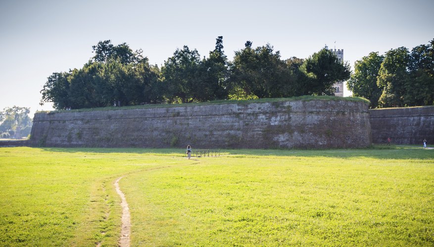 Medieval wall surrounding the town of Lucca