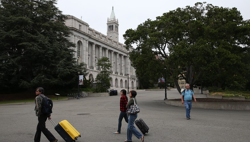 Students walking through the UC Berkeley campus