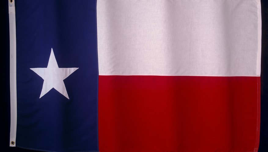 The Texas Flag Code specifies how to hang the state flag.