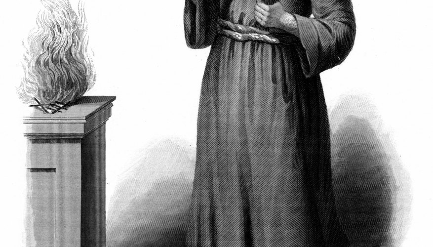 Priests dedicated ancient rituals of the Zoroastrian faith to the one God.