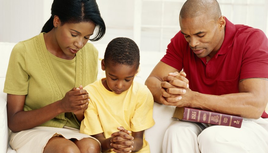 Family praying