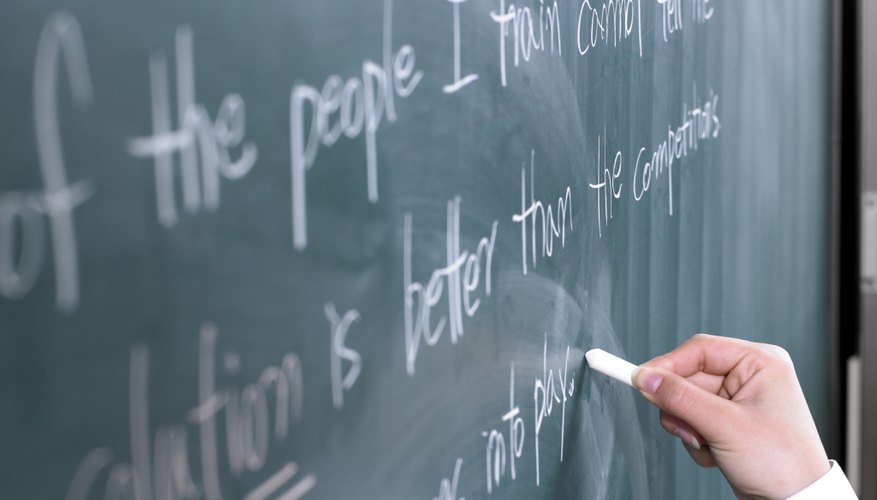 Write a variety of sentences and fragments on the board or overhead projector.