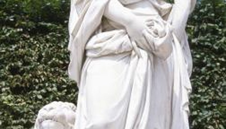 Resin statues are attractive additions to residential and commercial gardens.