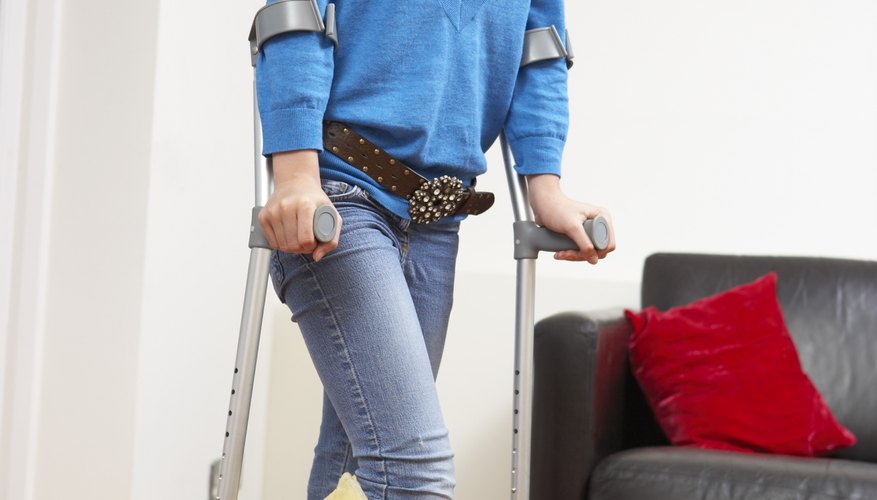 Practice plenty on new crutches to feel more confident before your date.