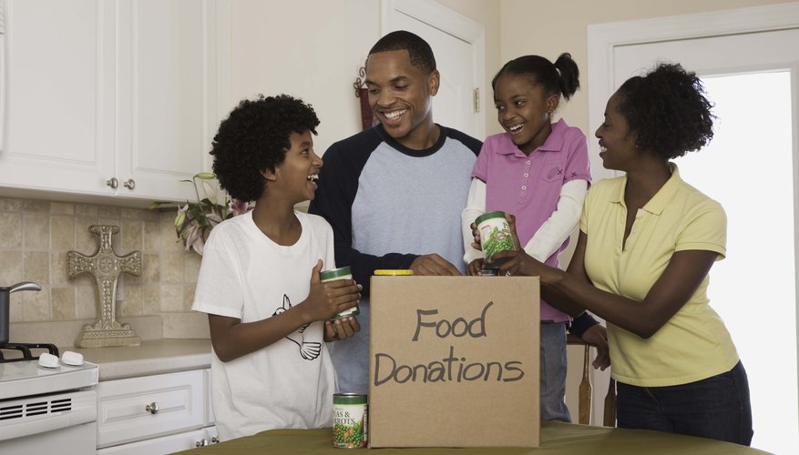 Collecting donated items from church members is a good way to start a food pantry.