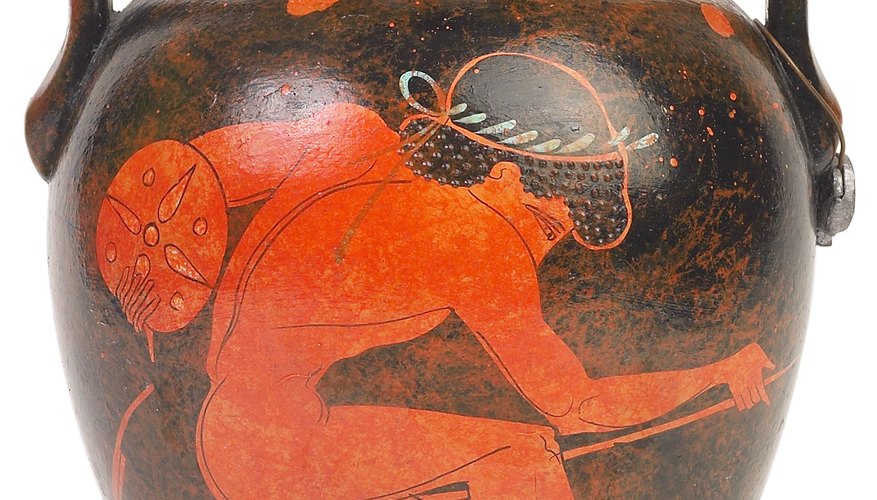 Greek pottery often depicted athletes.