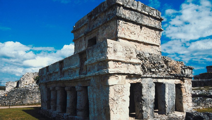 Many of Tulum's buildings depict Mayan deities.