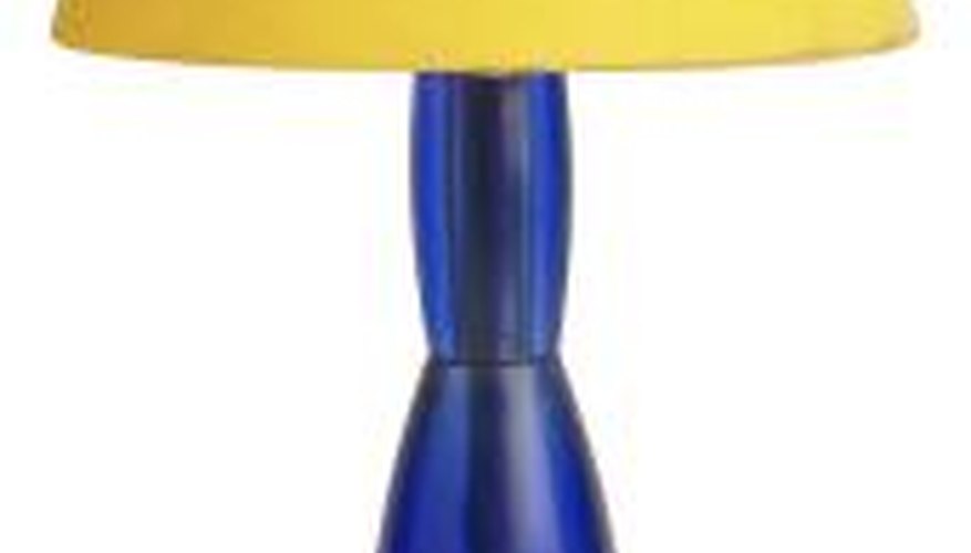 Adding colour to cracked lampshades may help hide the cracks.