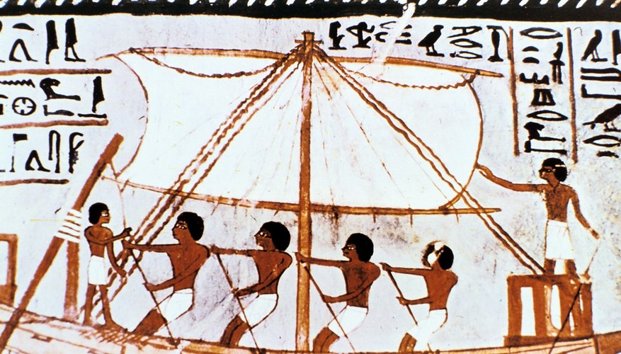 Egyptian methods of transportation were depicted often in ancient artwork.