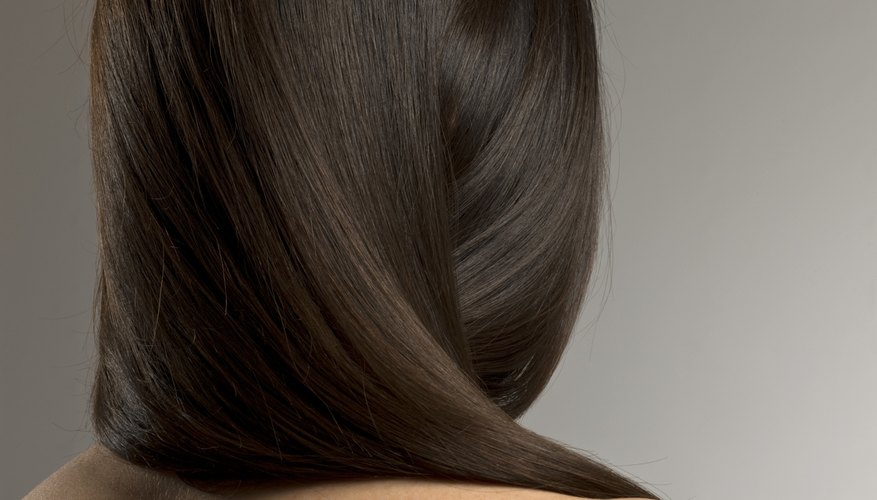 The blow-dry wrap makes for a sleek and straight look.