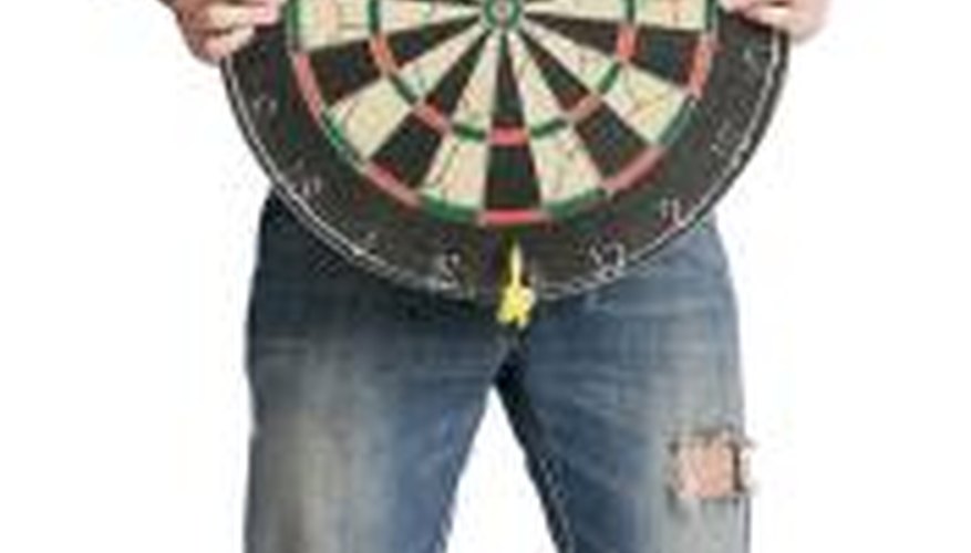 A bristled dartboard will last many years with proper care.