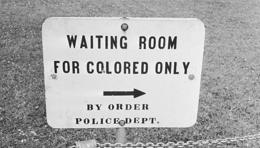 During the Jim Crow era, signs marked separate spaces for races in all public places.