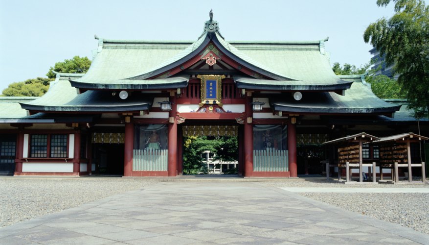The entrance to a Shinto shrine