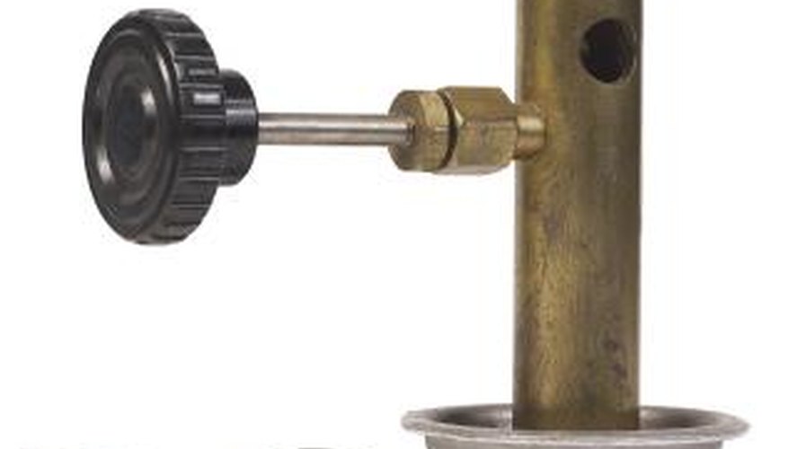 The valve of a Bunsen burner allows the user to carefully modulate heat during an experiment.