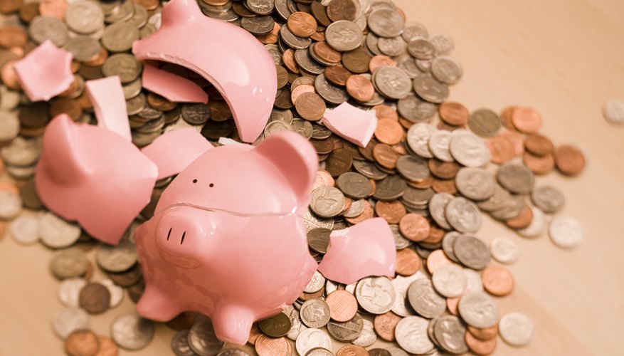 broken piggy bank