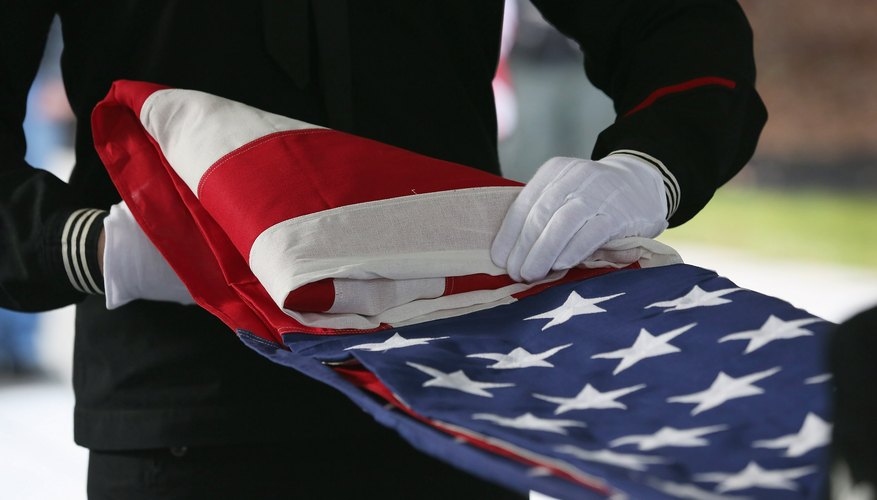 The Proper Way to Drape a Flag Over a Casket | Synonym