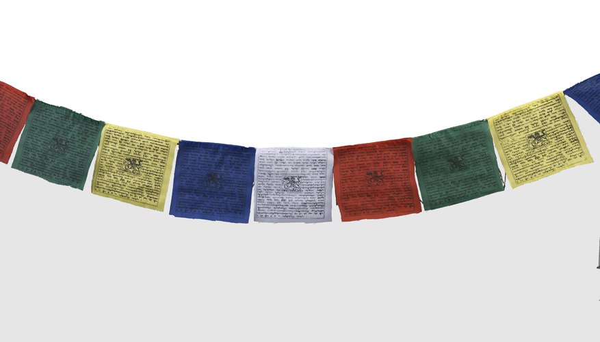 Tibetan Buddhists believe that prayer flags are only effective when they are blown by the wind.