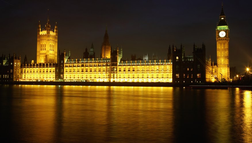 The Houses of Parliament are among London's well-known historical landmarks.