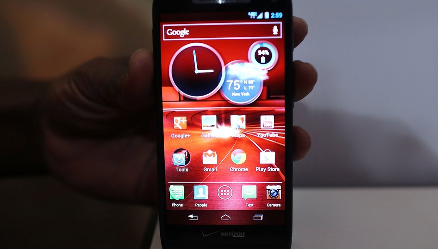 The Droid Razr M has eight gigabytes of internal storage space.