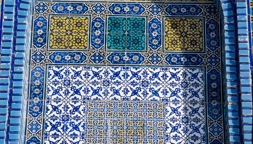 Ornate mosaics adorn many Muslim holy sites such as this one at the Dome of the Rock in Jerusalem.
