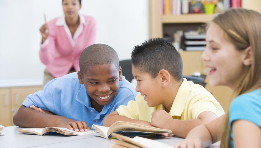 Children talking during class