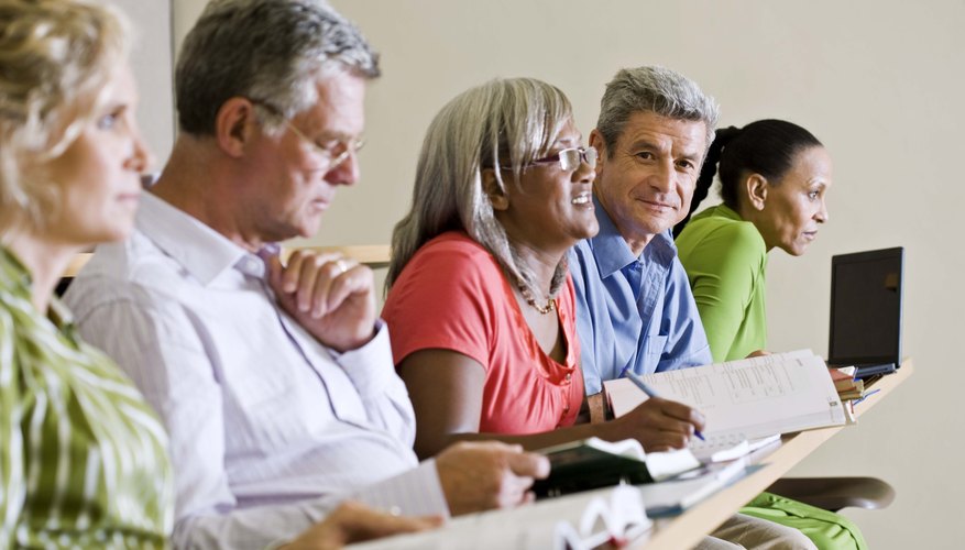 Night classes are often populated with adults returning to school.
