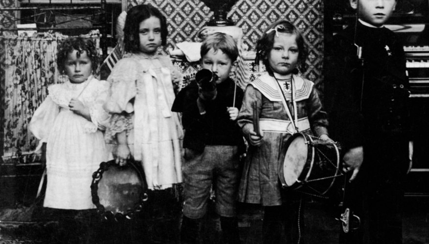 Small children can worship God with instruments and praise.