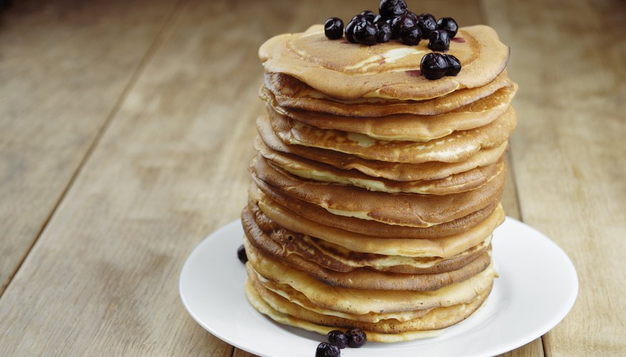 The pig is not satisfied with pancakes.