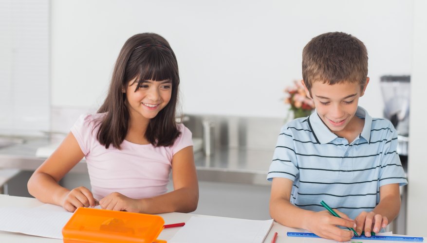 Students drawing in class