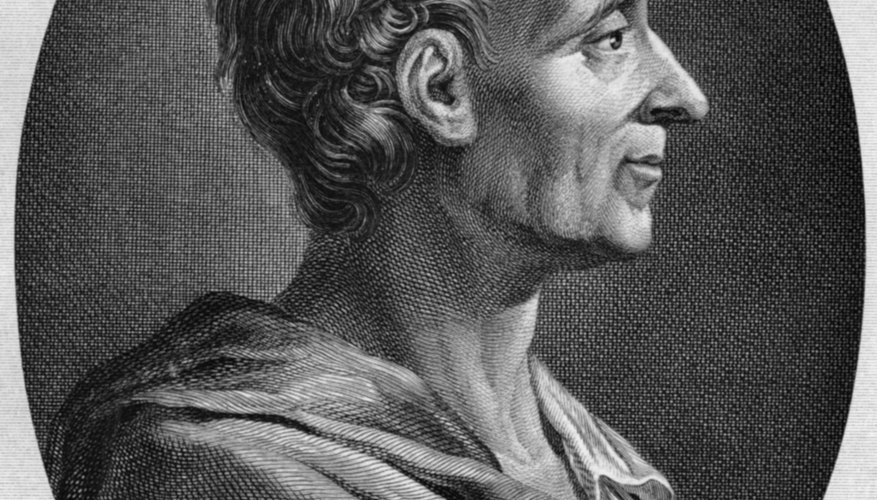 The framers based the Constitution's separation of powers and system of checks and balances on Montesquieu's ideas.