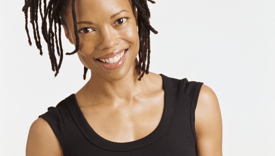 Wear your dreadlocks in a high or low pony for a chic, quick hair makeover.