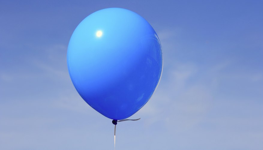 A blue balloon in the sky.