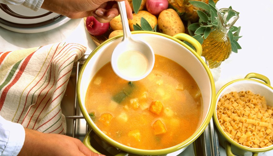 Soup and soft fruit are good, nourishing recovery foods.