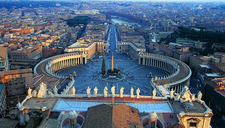 Vatican City in Rome, Italy is the Catholic Church's center.