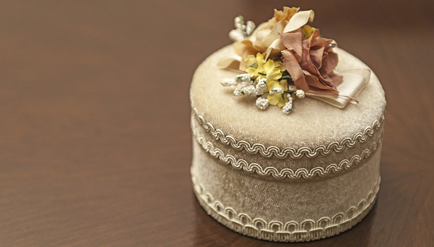 A vintage jewelry box.