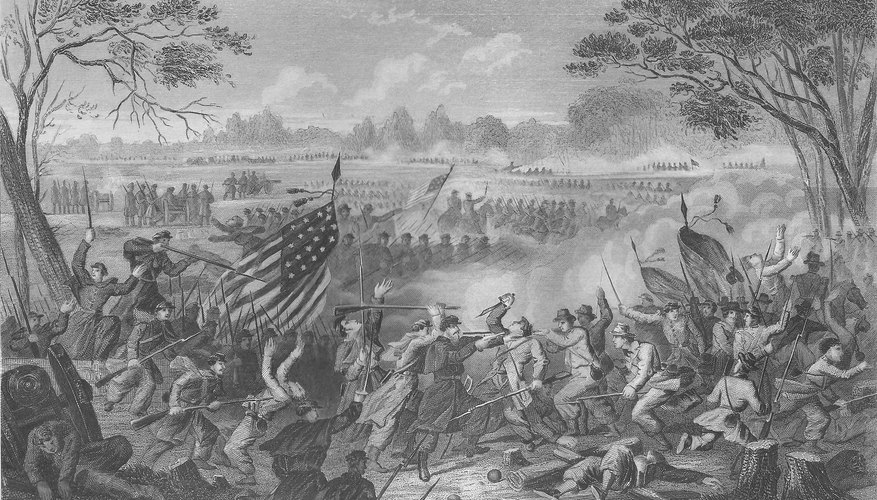 Black and white civil war image