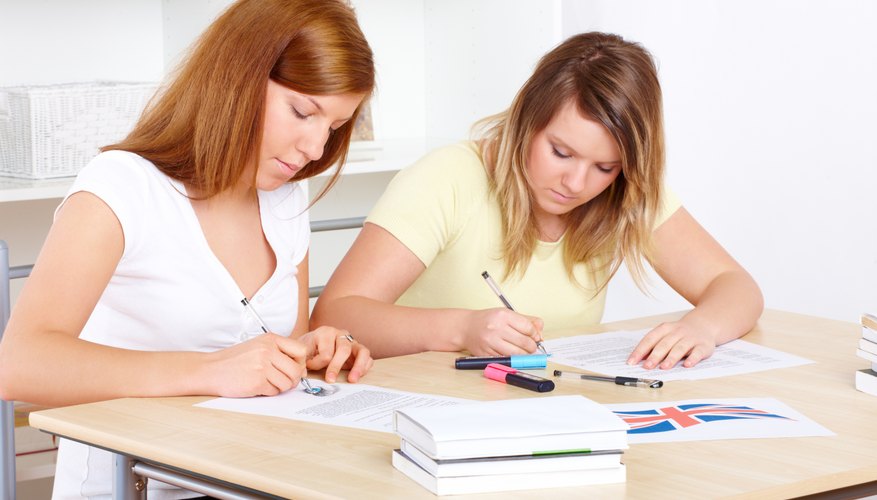 Women studying English.